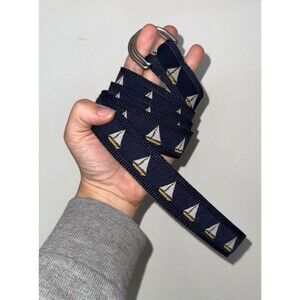 Vintage Women's LL Bean Sailboat Belt M/L 42" Preppy Summer Belt